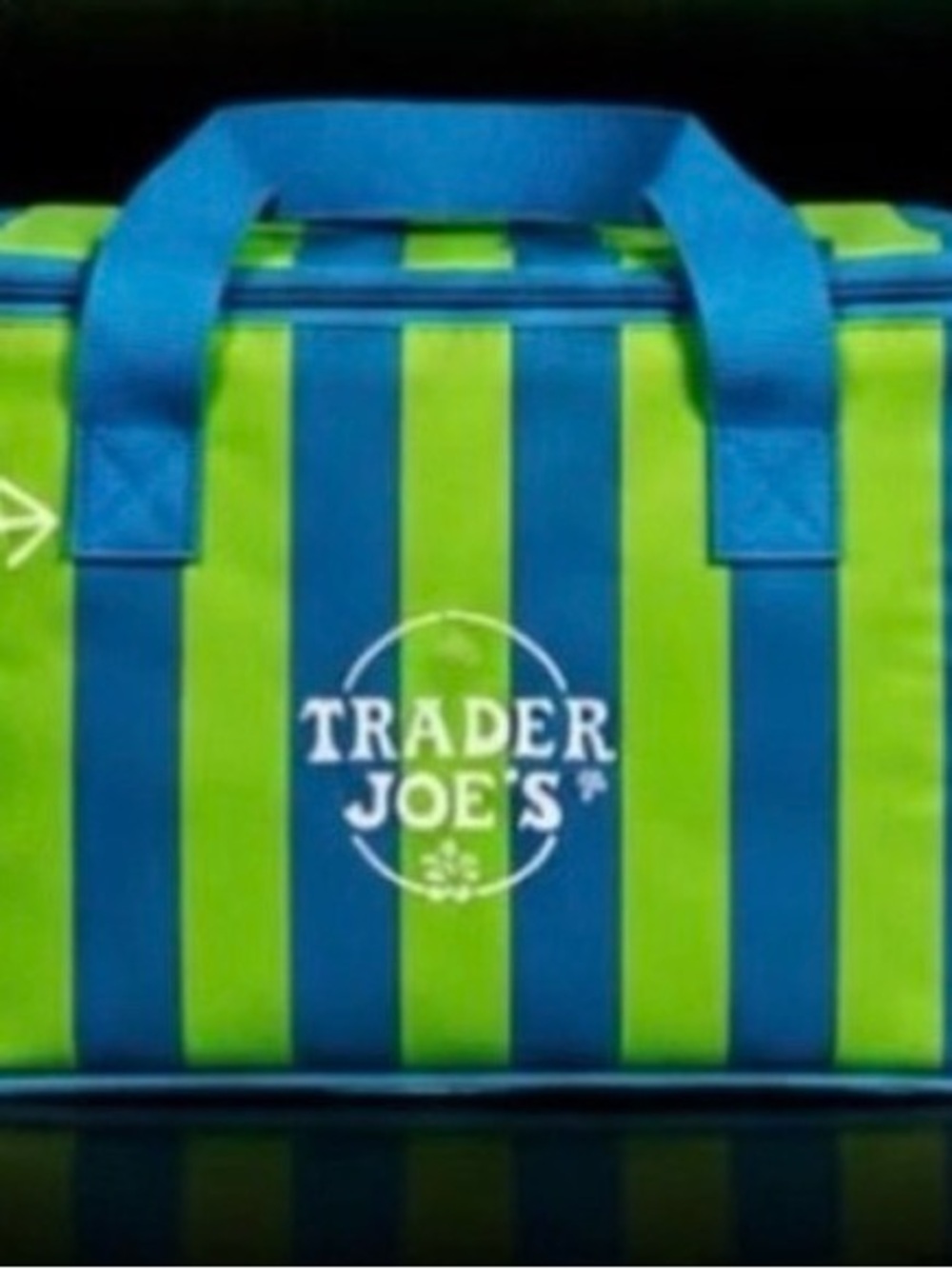 Green & Blue Striped Toiletry Bag